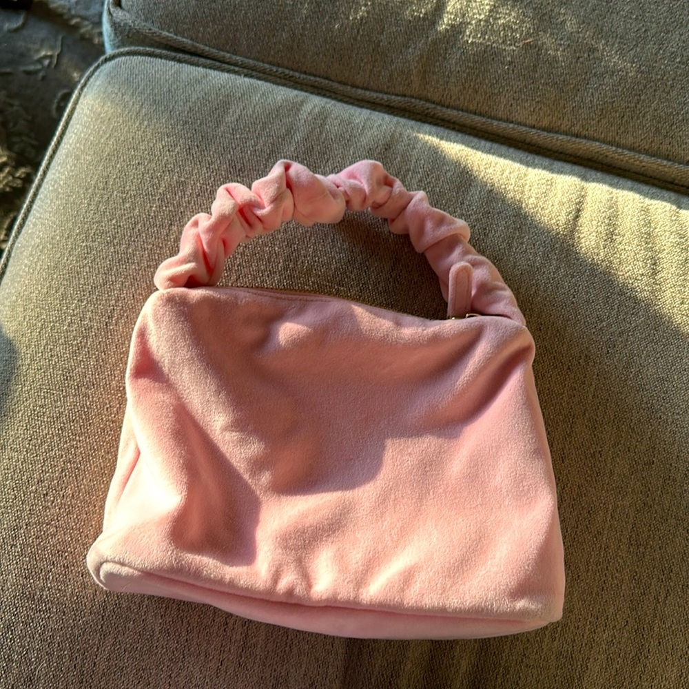 Stoney Clover Lane Pink Velvet Scrunch Bag